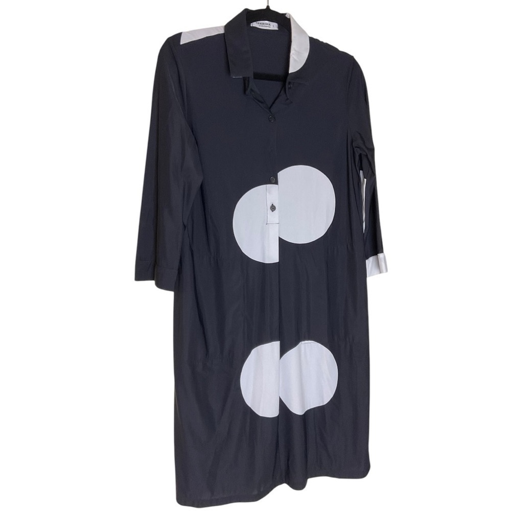 Alembika tekbika dress blk/wht,large dots, never worn size 1​​​​​